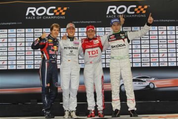 COURSE DES CHAMPIONS. NOUVEAU TRIOMPHE A DOMICILE DES ALLEMANDS SCHUMACHER-VETTEL PAR EQUIPES