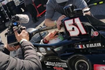 ROMAIN GROSJEAN EN PISTE AU VOLANT EN INDYCAR À BARBER