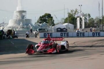 VICTOIRE SUR LE FIL DU SUÉDOIS MARCUS ERICSSON A L'ARRIVÉE DE LA 1ére DES DEUX COURSES DE DETROIT EN INDYCAR