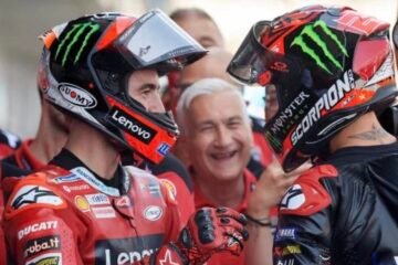 VICTOIRE DE LA DUCATI DE BAGNAIA DEVANT LA YAMAHA DE QUARTARARO A JEREZ