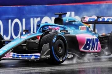 L’ALPINE D’ALONSO MEILLEUR TEMPS SOUS LA PLUIE AUX ESSAIS 3 À MONTREAL