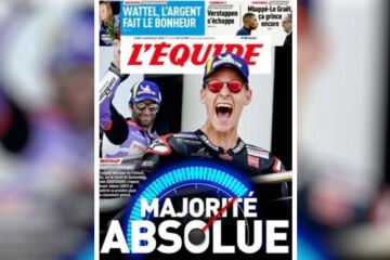 LA UNE DE L’ÉQUIPE POUR LE DOUBLÉ QUARTARARO-ZARCO AU GP D'ALLEMAGNE