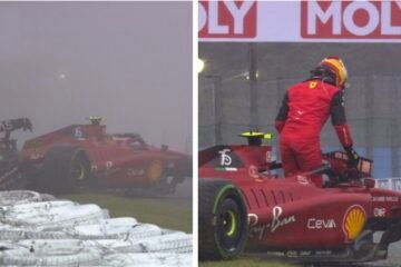 DRAPEAU ROUGE A SUZUKA APRÈS 3 TOURS