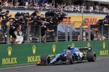 AVANT LE GRAND PRIX DE HONGRIE DE F1 AVEC LES PILOTES ALPINE…