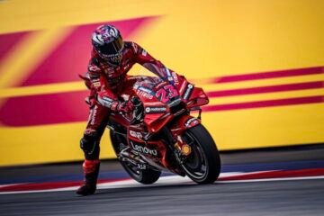 BASTIANINI BRILLE AU WARM UP AU RED BULL RING DEVANT QUARTARARO