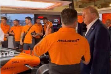 DONALD TRUMP EN VISITE AU GP DE MIAMI F1