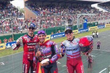 MARTIN VICTORIEUX DU GP DE FRANCE DEVANT MARC MARQUEZ ET BAGNAIA. ZARCO, 12. FABIO PAR TERRE