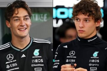 F1. DOUBLÉ DES MERCEDES POLE POUR RUSSELL. CRASH  POUR VERSTAPPEN, HADJAR, 3