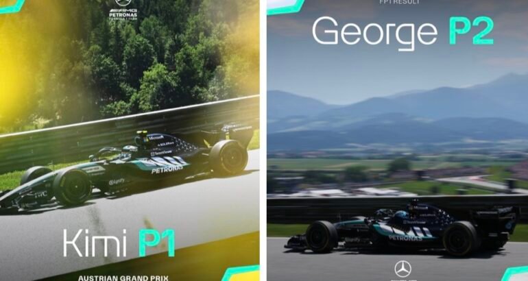 F1. AU RED BULL RING, LES MERCEDES D’ANTONELLI ET RUSSELL DEVANT VERSTAPPEN AUX LIBRES 1