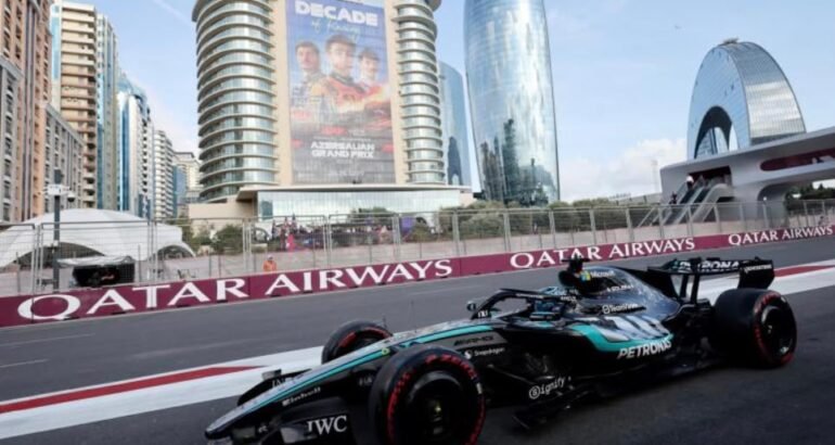 F1. AU VOLANT DE SA MERCEDES, RUSSELL S’OFFRE LA POLE A BAKOU